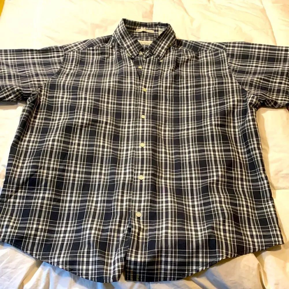 MUNSINGWEAR, wrinkle free, large, polyester and cotton, one breast pocket